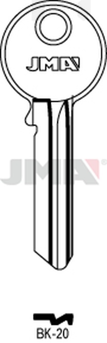JMA BK-20 Cilindričan ključ (Silca BK26 / Errebi KS39R)