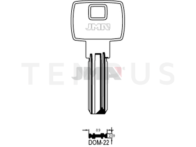 DOM-22 Specijalan ključ (Silca DM118, DM120 / Errebi DM82, DM82L) 12867