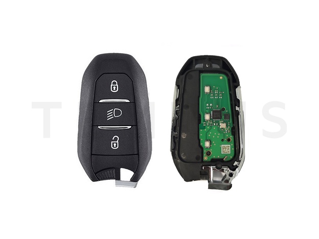 EL PEUGEOT 17 A - Peugeot AES handsfree smart daljinac 3 tastera - FAR, aftermarket, A3M15 A3M05 A3M65, Hitag AES 433MHz CIT-1 / VA2 21292