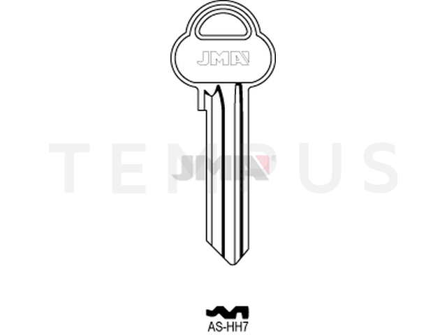 AS-HH7 Cilindričan ključ (Silca ASS52R / Errebi AA52R) 12550