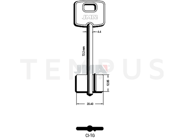 CI-1G Kasa ključ (Silca CS / Errebi 1CI1) 12708