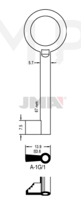 JMA A-1G/1 Kasa ključ