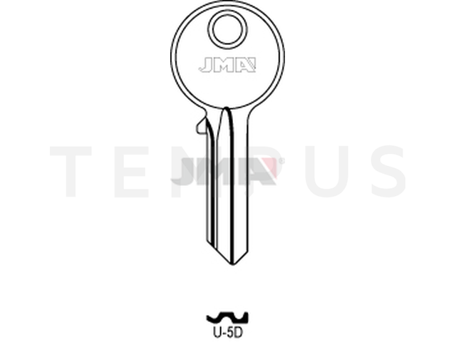 U-5D Cilindričan ključ (Silca UL050 / Errebi U5D, UC5D) 13995