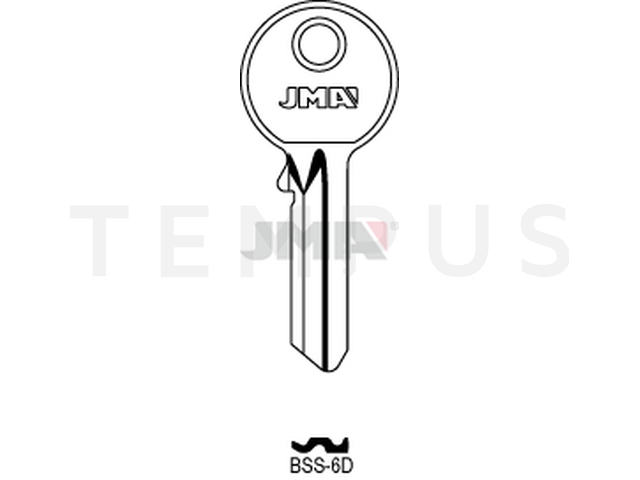 BSS-6D Cilindričan ključ (Silca BS1 / Errebi BSS) 14790