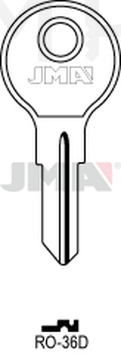 JMA RO-36D Cilindričan ključ (Silca RO49 / Errebi R31)