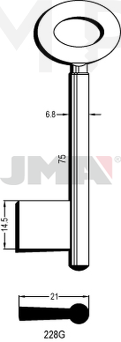 JMA 228G Kasa ključ (Silca 9601)