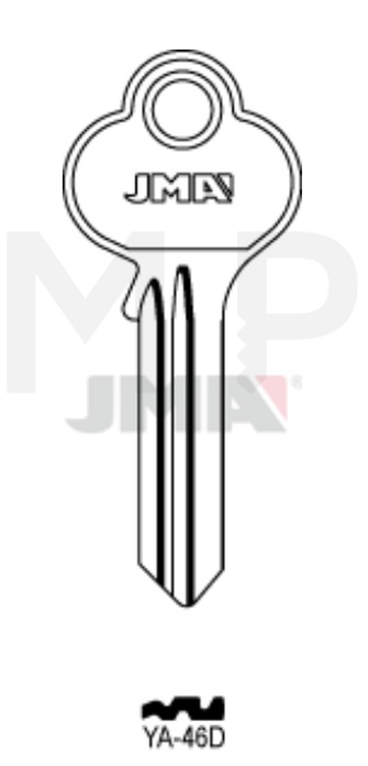 JMA YA-46D Cilindričan ključ (Silca YA88 / Errebi YG14)