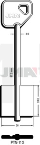 JMA PTN-11G Kasa ključ (Silca 5PT20 / Errebi 2PN15)