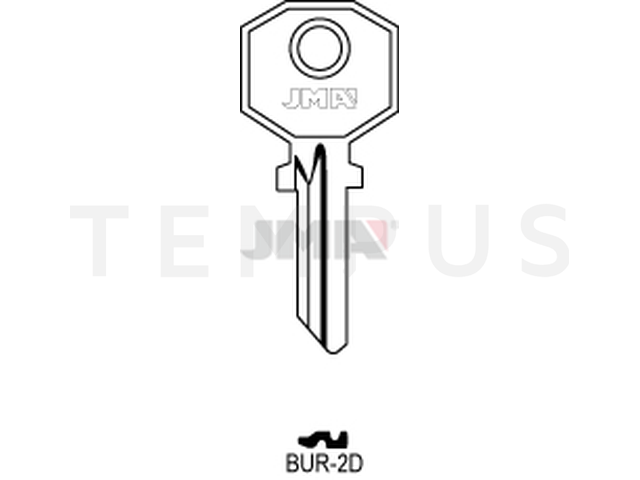 BUR-2D Cilindričan ključ (Silca BUR2 / Errebi BG8) 12656