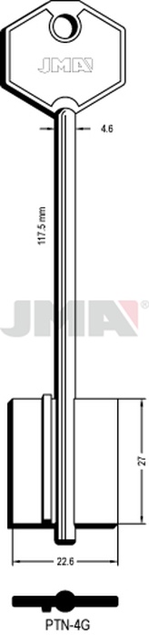 JMA PTN-4G Kasa ključ (Silca PLL / Errebi 2PN4)