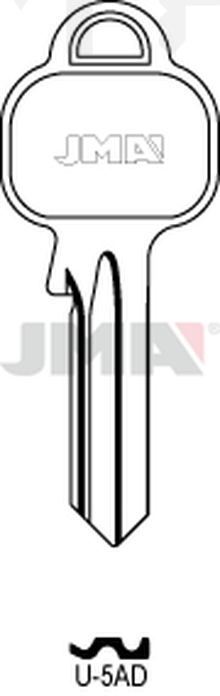 JMA U-5AD Cilindričan ključ (Silca UL050M / Errebi  UG5D)