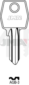 JMA AGB-3 Cilindričan ključ (Silca AGB2R / Errebi AGB4S)