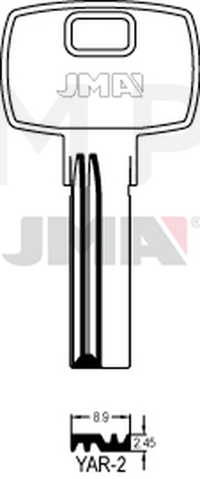 JMA YAR-2 Specijalan ključ (Silca YD7R / Errebi YR2R)