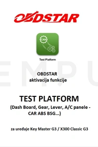 OBDSTAR aktivacija TEST PLATFORM (Dash board, Gear, Lever, A/C Panele - Car ABS BSG...)