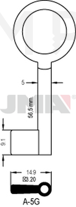 JMA A-5G Kasa ključ (Errebi 4JA5)