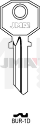 JMA BUR-1D Cilindričan ključ (Silca BUR1 / Errebi BG7)