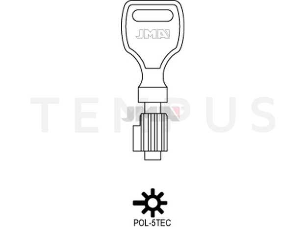 Jma POL-5TEC Specijalan ključ (Silca 5PX6 / Errebi PO640) 13596
