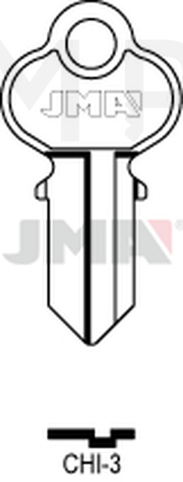JMA CHI-3 Cilindričan ključ (Silca CH4 / Errebi CHI6)
