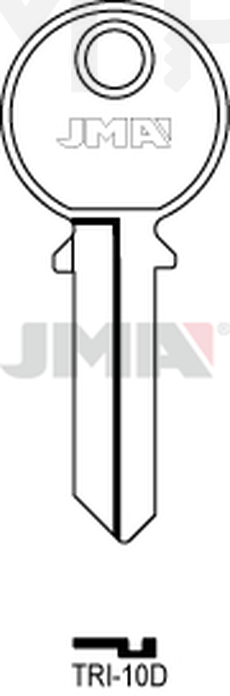 JMA TRI-10D Cilindričan ključ (Silca TL2 / Errebi TR5R)