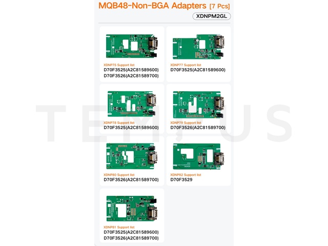 XHORSE MQB SOLDER FREE AD - XDNPM3GL SET ADAPTERA 13 KOMADA 19965