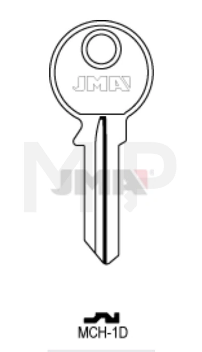 JMA MCH-1D Cilindričan ključ (Silca MH2R, PT1R / Errebi MIC7)