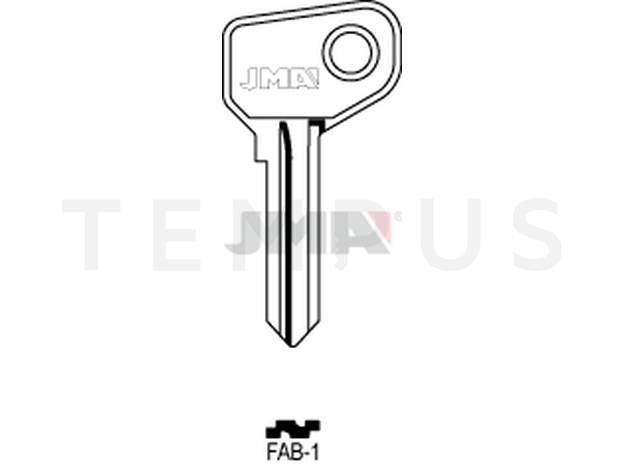 FAB-1 Cilindričan ključ (Silca FAB2 / Errebi FAA3)