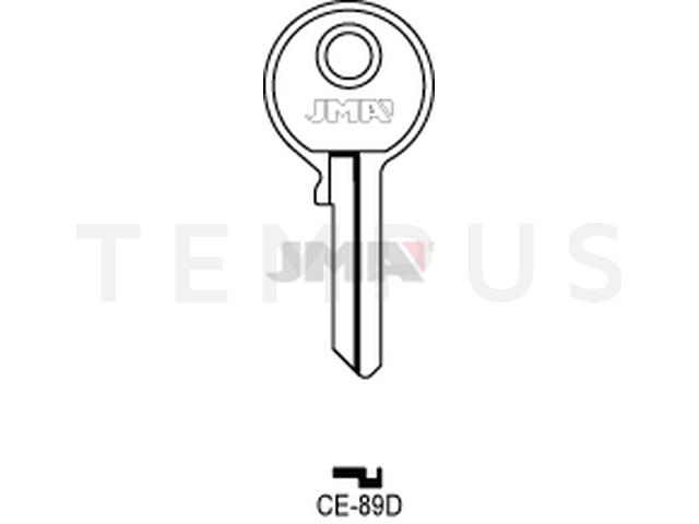 CE-89D Cilindričan ključ (Silca CE11 / Errebi CE1R) 12686