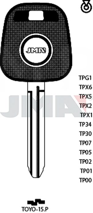 JMA TP00TOYO-15.P (Silca TOY43ATE / Errebi T00TY37RP)