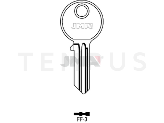 FF-3 Cilindričan ključ (Silca FF15 / Errebi FF12) 13031