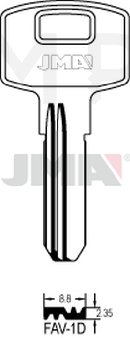 JMA FAV-1D Specijalan ključ (Silca FVR2R / Errebi FAV1R)