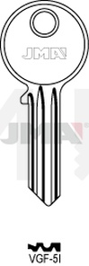 JMA VGF-5I Cilindričan ključ (Silca VL2R / Errebi VG5S)