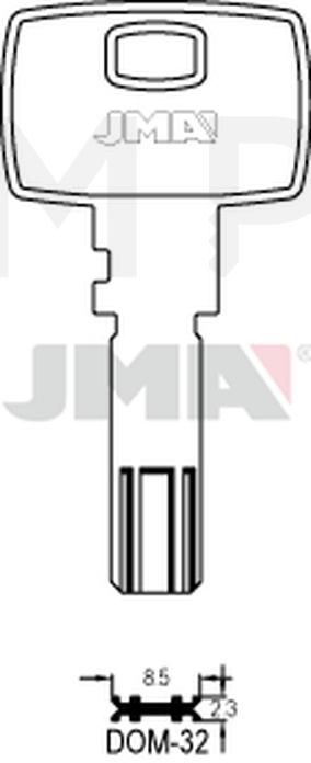 JMA DOM-32 Specijalan ključ (Silca DM22TVPX / Errebi DM46)