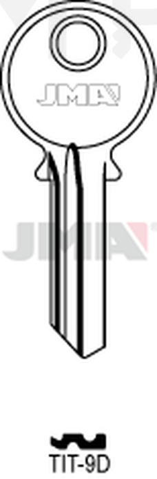 JMA TIT-9D Cilindričan ključ (Silca TN4 / Errebi TT4)