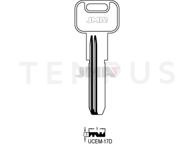 UCEM-17D Specijalan ključ (Silca UC8R / Errebi UE12R) 14009