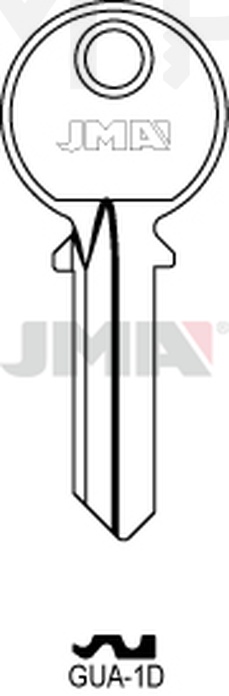 JMA GUA-1D Cilindričan ključ (Silca FB26 / Errebi GUA1)