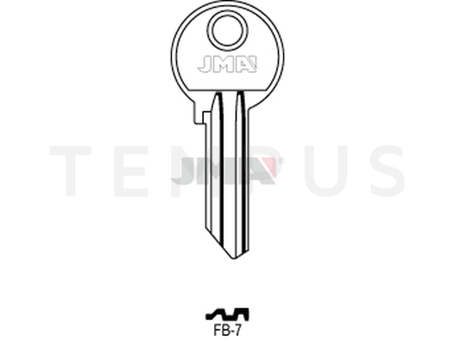 FB-7 Cilindričan ključ (Silca FB14R / Errebi F28R) 13018