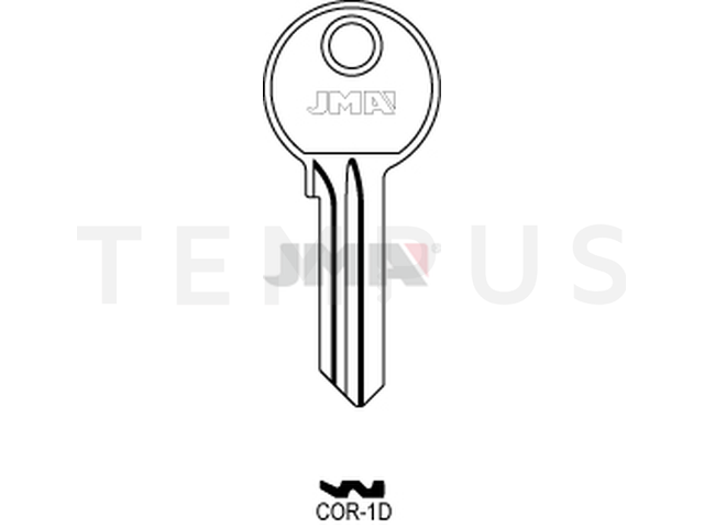 COR-1D Cilindričan ključ (Silca BY1, CB6 / Errebi CO6T) 12762