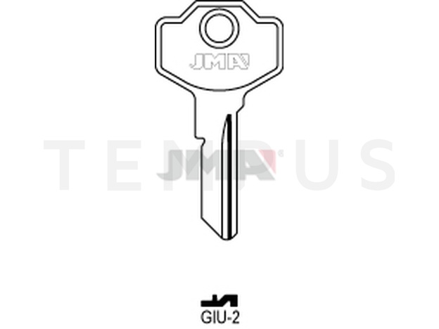 GIU-2 Cilindričan ključ (Silca GS4 / Errebi GU4)