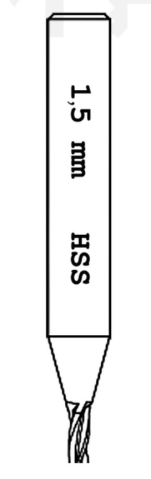 OSTALI HSS 1.5 mm - freza ORION za auto ključeve 1,5x49x6