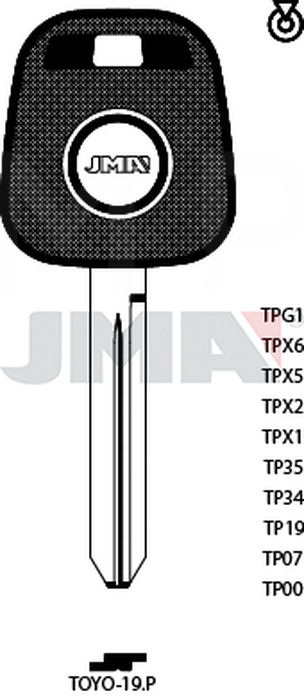 JMA TP00TOYO-19.P (Silca TOY47T0 / Errebi T00TY45P)