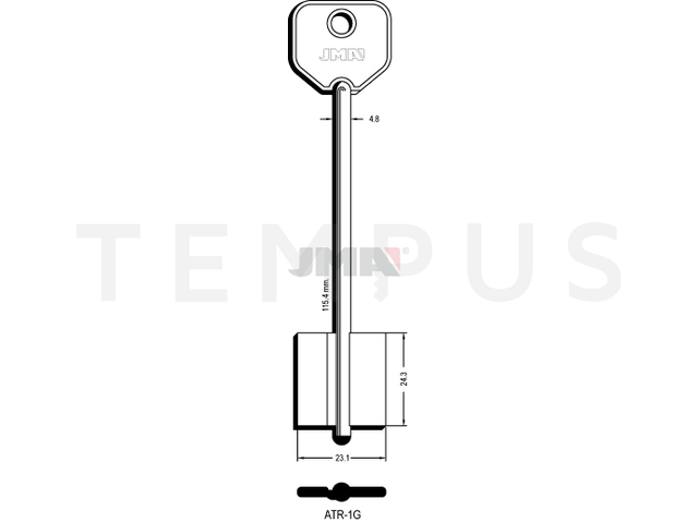 ATR-1G Kasa ključ (Silca 5AT9 / Errebi 2AT3) 12552