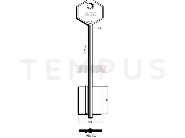 PTN-4G Kasa ključ (Silca PLL / Errebi 2PN4) 13621