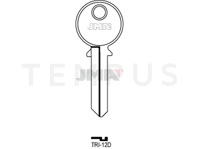 TRI-12D Cilindričan ključ (Silca TL8 / Errebi TR8R) 13954