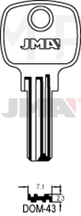 JMA DOM-43 Specijalan ključ (Silca DM138 / Errebi DM83L)