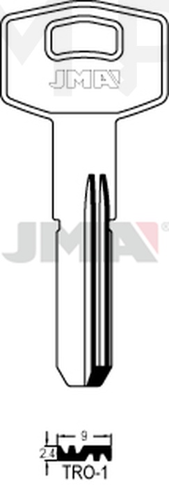 JMA TRO-1 Specijalan ključ (Silca TAR16R / Errebi T8)