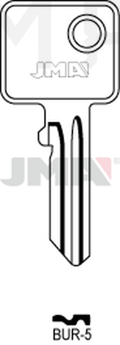 JMA BUR-5 Cilindričan ključ (Silca BUR21R / Errebi BG25R)