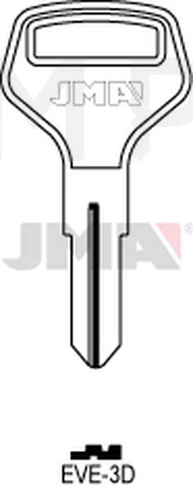 JMA EVE-3D Cilindričan ključ (Silca ED1 / Errebi EVG1)