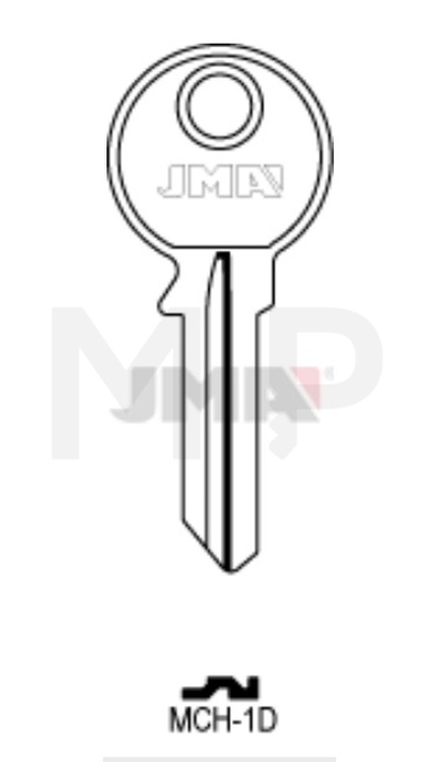 JMA MCH-1D Cilindričan ključ (Silca MH2R, PT1R / Errebi MIC7)