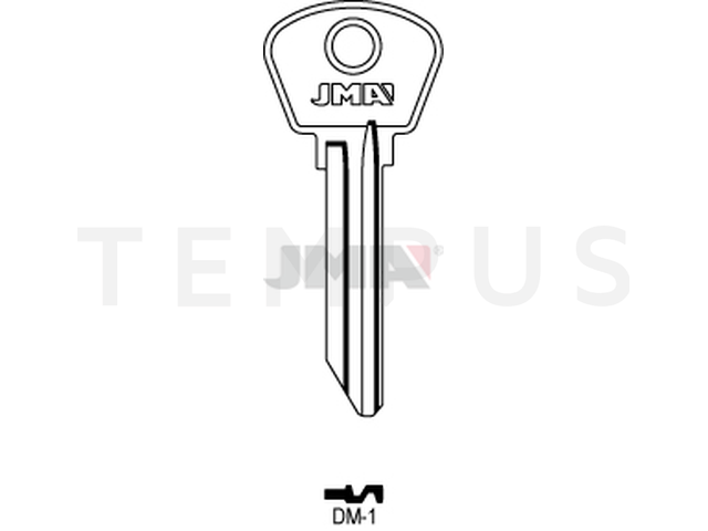 DM-1 Cilindričan ključ (Silca DMT1R / Errebi DMT1S) 12847