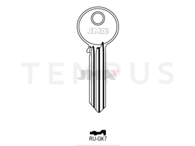 RU-GK7 Cilindričan ključ (Silca RU29R / Errebi RU22R) 20276